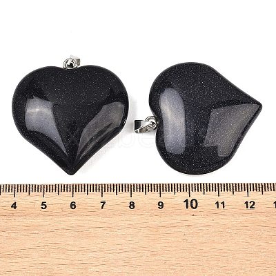 Synthetic Blue Goldstone Pendants GG-K002-04Y-1