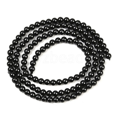 Natural Black Spinel Round Bead Strands G-A130-2mm-32A-1