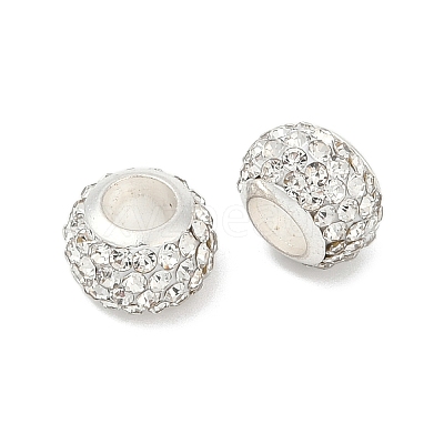 Alloy Rhinestone Clay Pave Beads ALRI-D300-03S-08-1