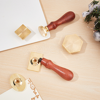 Wax Seal Brass Stamp Head AJEW-WH0215-041-1