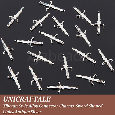 30Pcs Tibetan Style Alloy Connector Charms TIBEP-UN0001-09-1