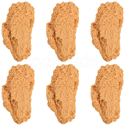 6Pcs Artificial Plastic Fried Chicken Wing Model DJEW-SC0001-17B-1
