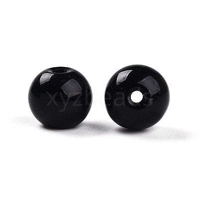 Opaque Solid Color Glass Beads GLAA-N007-10mm-A07-1