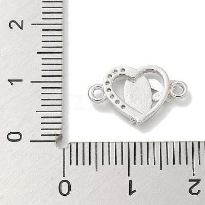Rack Plating Brass Micro Pave Clear Cubic Zirconia Religion Heart Virgin Mary Connector Charms KK-L224-099P-01-1