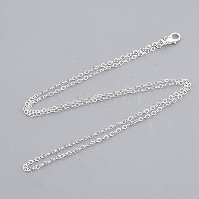 Brass Cable Chains Necklace Making MAK-N029-01S-1