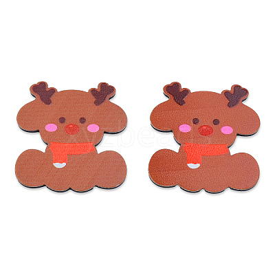 Printed Embossed Opaque Acrylic Cabochons OACR-N135-06A-1