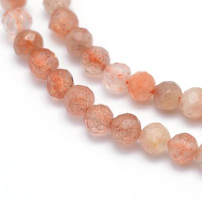 Natural Sunstone Beads Strands G-E411-13A-4mm-1