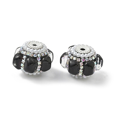 Sparkling Acrylic Rhinestone Beads CLAY-NH0003-01S-02-1