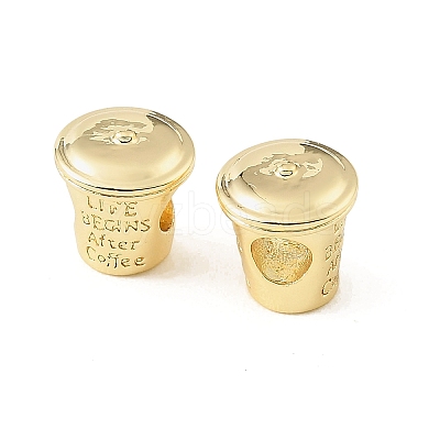 Brass European Beads KK-CBA9CBD-19G-1
