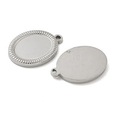 304 Stainless Steel Pendant Cabochon Settings STAS-D127-18A-P-1