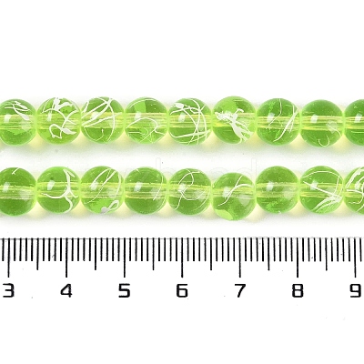 Drawbench Transparent Glass Beads Strands GLAD-Q012-8mm-07-1