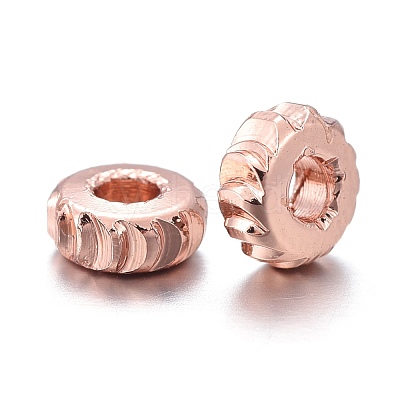 Brass Spacer Beads KK-K249-03A-RG-1