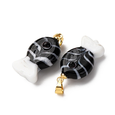 Handmade Lampwork Pendants LAMP-A007-01G-02-05-1
