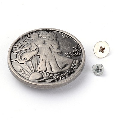 Alloy & Iron Craft Solid Screw Rivet PALLOY-WH0084-21EB-1