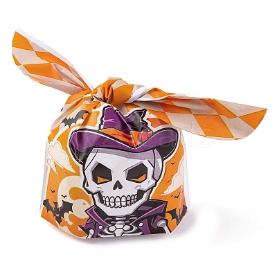 100Pcs Rabbit Shaped Halloween Candy Plastic Bags ABAG-U001-02C-1