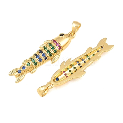 Brass Micro Pave Cubic Zirconia Pendants CU-CBAB3AD-10G-03-1