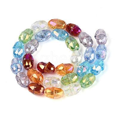 Electroplate Transparent Glass Beads Strands EGLA-N025-05A-A01-1