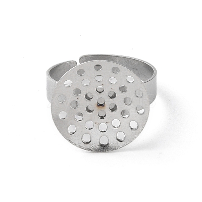 Non-Tarnish 304 Stainless Steel Sieve Ring Settings STAS-K278-06A-P-1