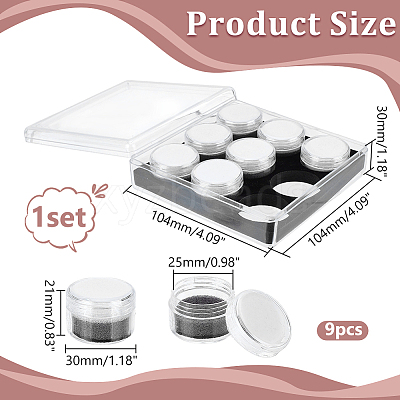 9Pcs Column Plastic Containers for Diamond CON-WH0095-133B-1