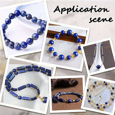 1 Strand Dyed Grade A Natural Lapis Lazuli Beads Strands G-PA0002-65B-1