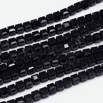 Faceted Cube Glass Bead Strands EGLA-E041-5mm-A04-1