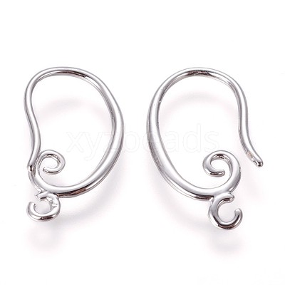 Brass Earring Hooks X-KK-L177-27P-1