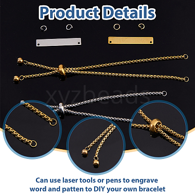 DIY Rectangle Link Bracelets Making Kits DIY-HS0001-79-1