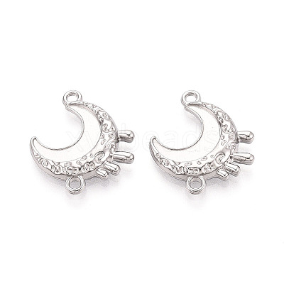 304 Stainless Steel Connector Cabochon Settings STAS-N114-48P-1