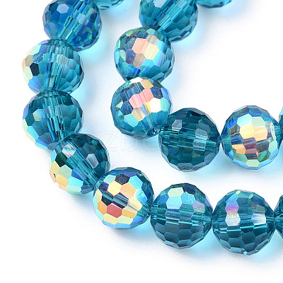 Transparent Electroplate Glass Beads Strands EGLA-N012-001-B10-1