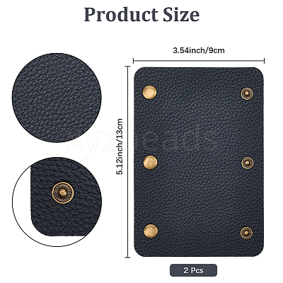 2Pcs PU Leather Luggage Handle Wrap Covers PURS-GL0001-06A-1