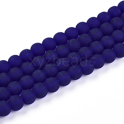 Transparent Glass Beads Strands GLAA-T032-T6mm-MD15-1