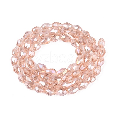 Transparent Electroplate Glass Beads Strands EGLA-N013-T4mm-B29-1