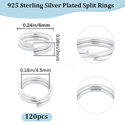 120Pcs Brass Split Rings KK-BBC0023-11B-1