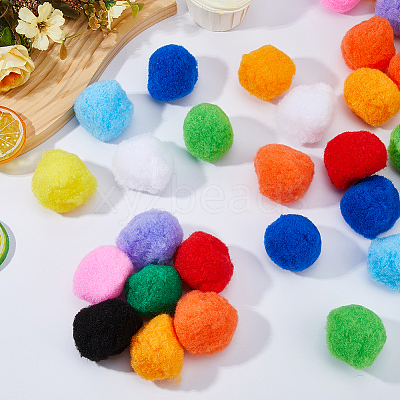 72Pcs 12 Colors Polypropylene Pompom Ball DIY-FH0010-22-1