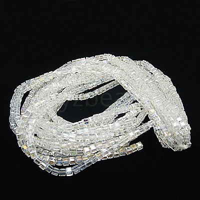 Electroplate Glass Beads Strands EGLA-D018-6x6mm-M3-1