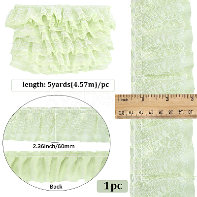 5 Yards Double Polyester Lace Trim for Sewing Decoration OCOR-GF0005-06C-1