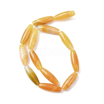 Natural Yellow Agate Beads Strands G-Z113-A07-1