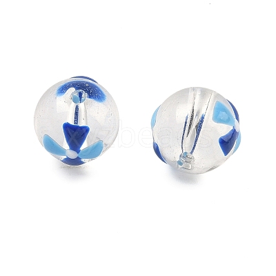 Transparent Glass Enamel Beads GLAA-P078-01A-02-1