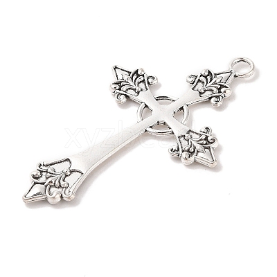 Cross Tibetan Style Alloy Big Pendants X-TIBEP-Q058-04AS-LF-1