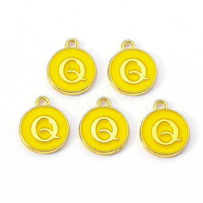 Golden Plated Alloy Enamel Charms X-ENAM-S118-09Q-1