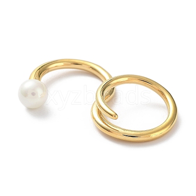 304 Stainless Steel Double Rings RJEW-B046-01G-03-1
