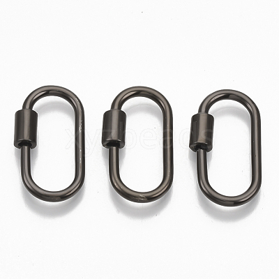 Brass Screw Carabiner Lock Charms KK-T047-07-1