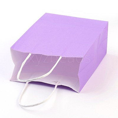 Pure Color Kraft Paper Bags AJEW-G020-C-09-1