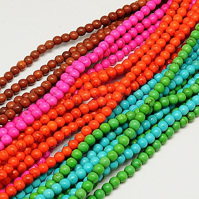 Synthetic Turquoise Beads Strands TURQ-G106-10mm-02-1