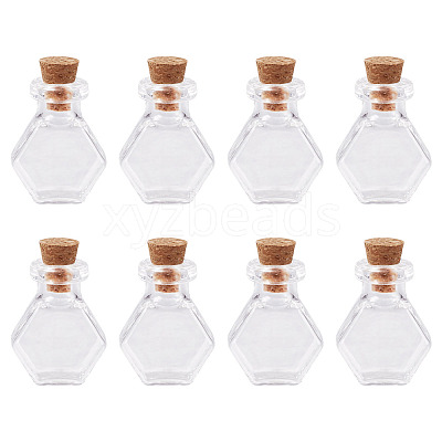 10Pcs Clear Glass Wishing Bottles AJEW-TA0002-85G-1