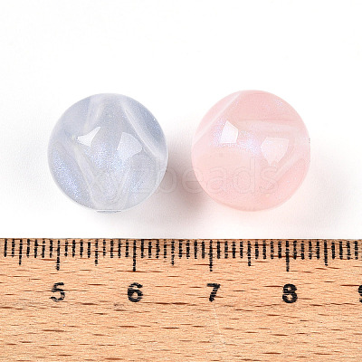 Transparent UV Plating Acrylic Beads OACR-I015-45-1