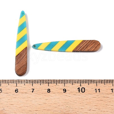 Epoxy Resin & Walnut Wood Pendants RESI-N039-121F-1