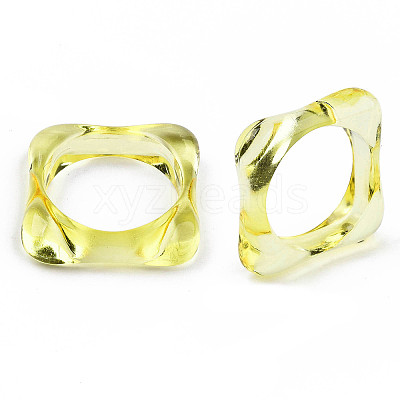 Transparent Acrylic Finger Rings LS-RJEW-T010-03H-1