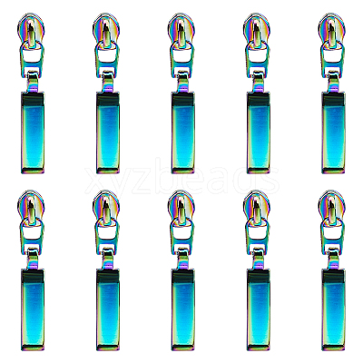 14Pcs Rectangle #3 Zinc Alloy Replacement Zipper Sliders FIND-GF0005-70B-1