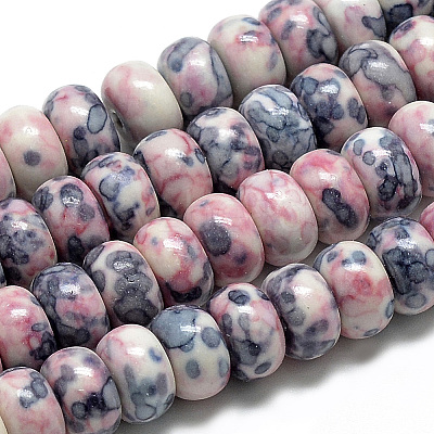 Synthetic Ocean White Jade Beads Strands LS-G-S257-5x10mm-10-1
